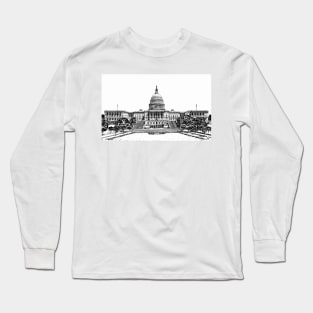 UNITED STATES CAPITOL (west front) - INK PAINTING .1 Long Sleeve T-Shirt